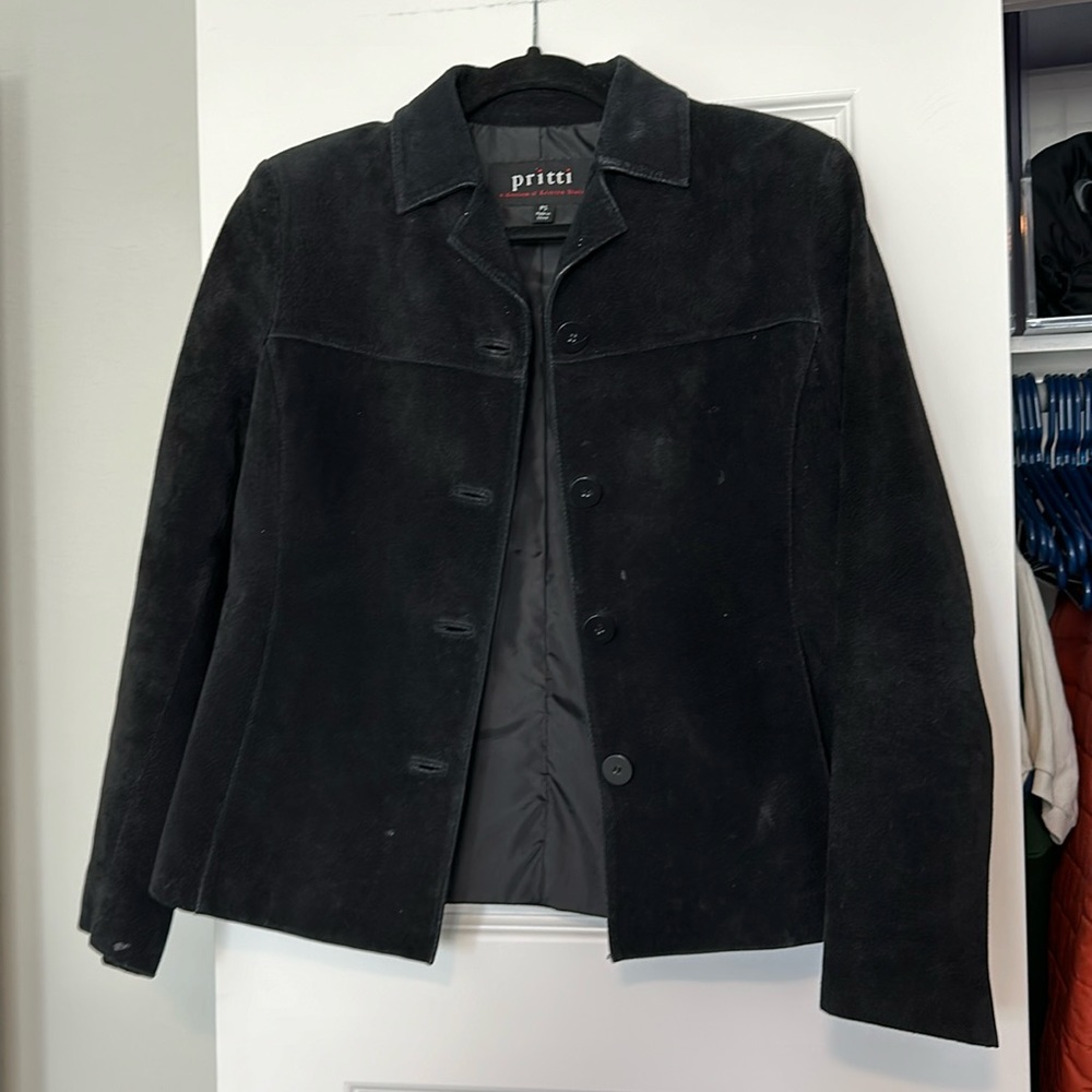 Pritti Black Suede Jacket